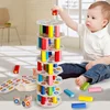 Wooden Rainbow Blocks Stack Children Toys Stacking Tower Dice Colors Matching Board Game Sensory Game Montessori Educational Toy 2