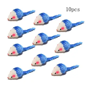 

Legendog 10Pcs/Set Cat Toys Mouse Shape Mini Cute Pet Interactive Toy Cat Bite Toy Pet Supplies Cat Favors Random Color