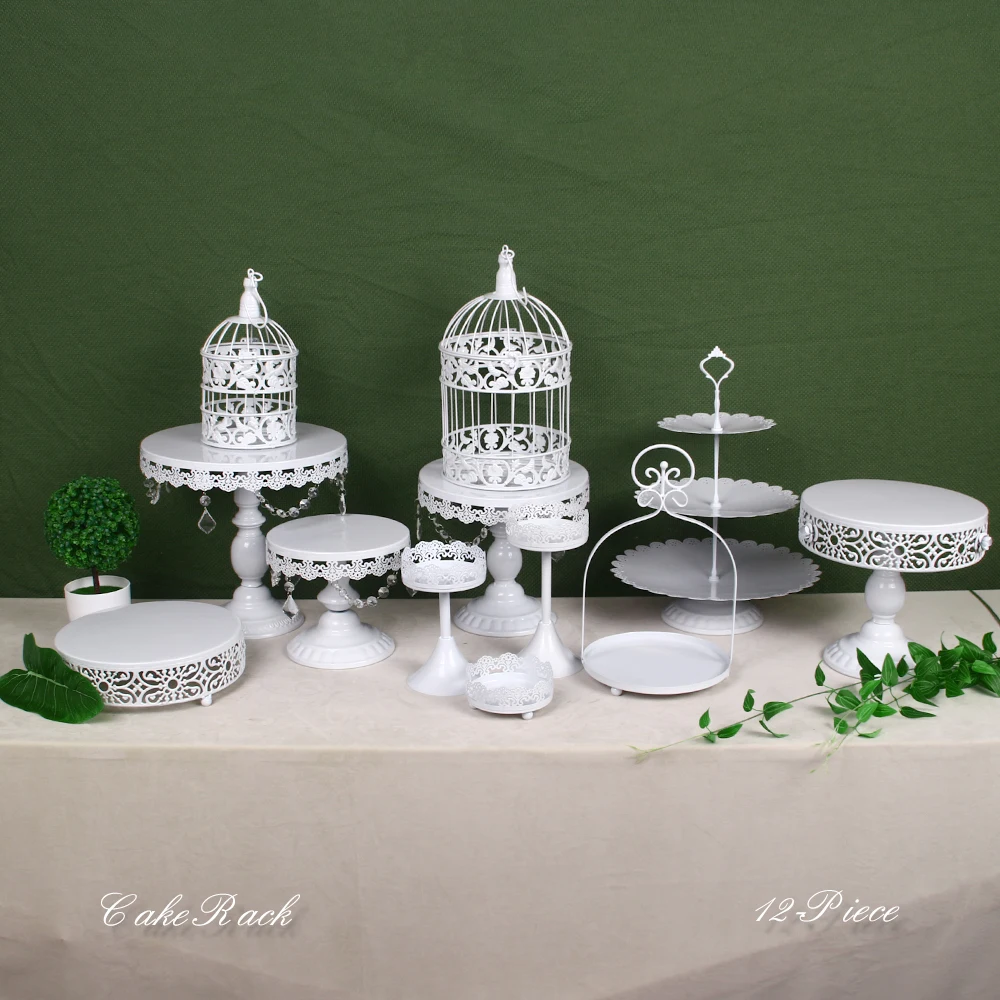 

Tobs white cupcake stand set mental cake display accessory for party bakeware decoration Candy Bar Bracket