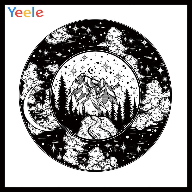 Yeele Room Drawing Photocall Starry Mount River Ins Photography Backdrops Personalized 