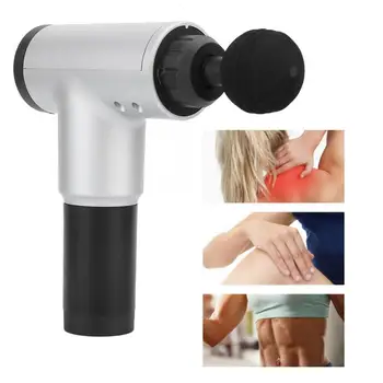

110-240V Plug Silver Massage Gun Pain Relief Muscle Massager for Body Relaxation Sports Recovery Therapy Foot Care Tool