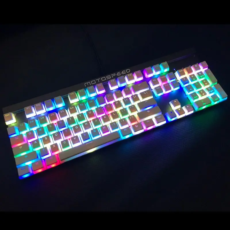 RGB 108 Keycaps ANSI макет PBT белый пудинг двойной кожи молочный снимок с подсветкой Keycap для OEM Cherry MX gh60 покер 87 tkl 104 108