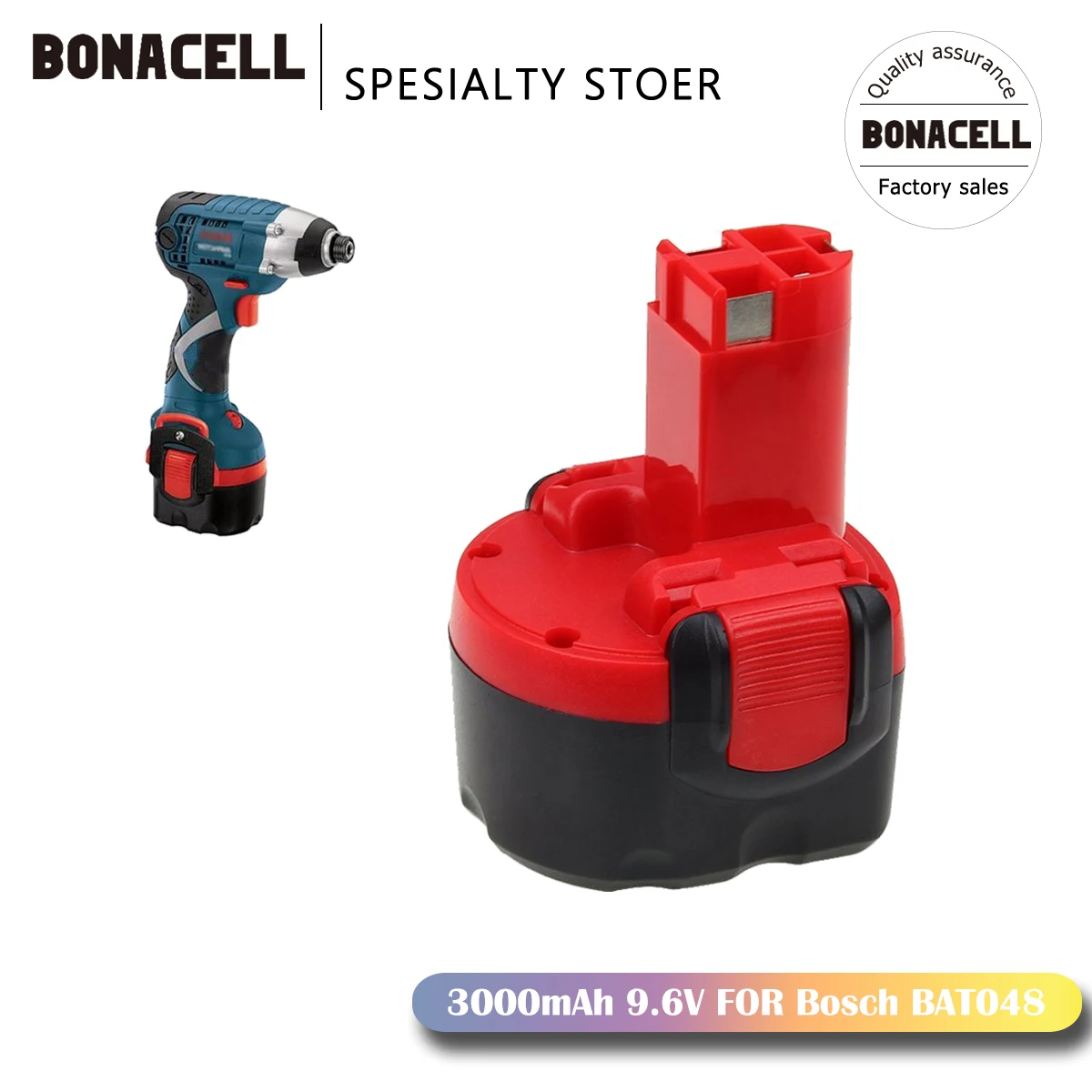 Сменный аккумулятор Bonacell 9 6 в 2607335272 Ач для Bosch BAT048 BAT100 BAT119 2607335461 GSR 9.6VE-2 PSR PSR960 L70 |