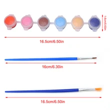 12 цветов, 2 кисти для рисования, набор для рисования маслом, ручная краска для стен, 634B