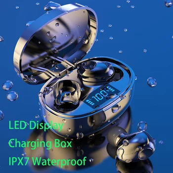 

2020 Wireless Earphone Bluetooth Sports Wireless In-Ear LED Display Wireless Stereo Earbuds with dual Mic HiFi Headset For Phone