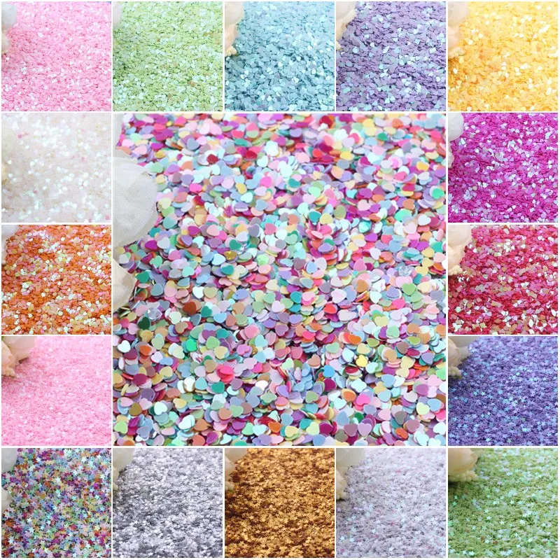 3mm Sequins PVC Flat Star Heart Loose Sequin Paillettes Nail Art Sewing Craft DIY Scrapbooking Confetti Glitter 20g | Дом и сад