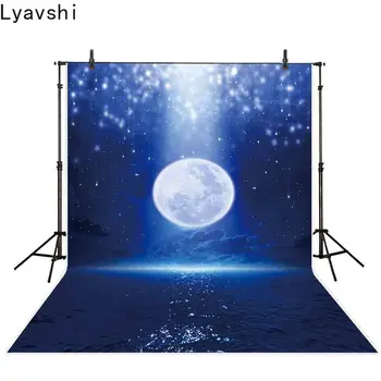 

Lyavshi backgrounds for photo studio big moon sea night sky bokeh halo fantastic photography studio backdrop