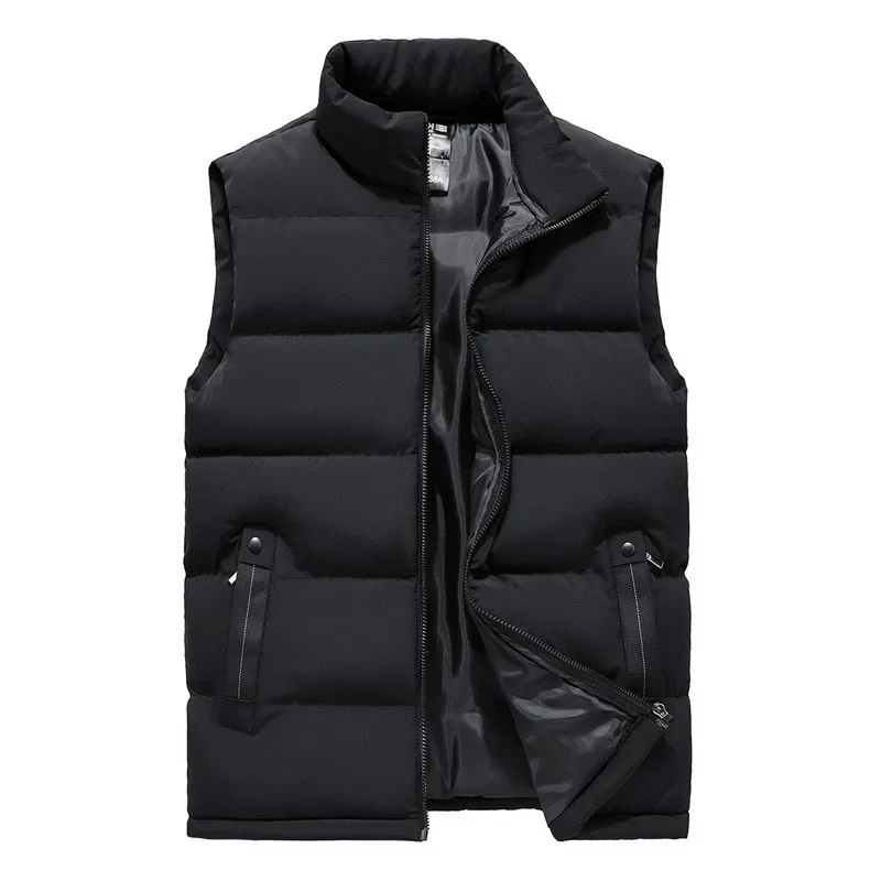 2019 NEW Mens Vests Solid Color Slim Coat Sleeveless Jackets Male Casual Winter Waistcoat Men Casual 1