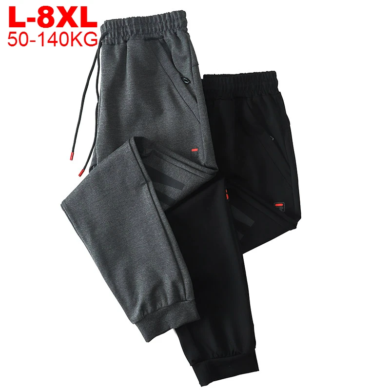

Men Joggers Plus Size 6xl 7xl 8xl Stretched Oversized Sweapants Trousers Male Casual Sweat Pants Sportswear Cotton Jogging Pants