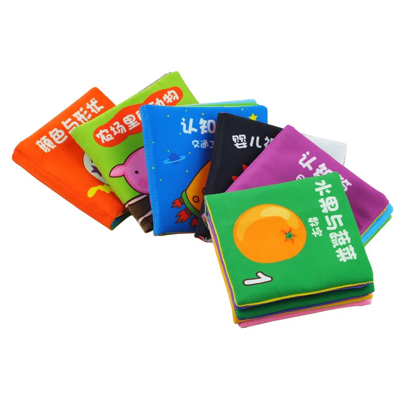 

Lalababy Toys for Children And Infants 0-1-6 Years Old Baby Palm Book Stereo Cloth Book 6 This Set Early Education