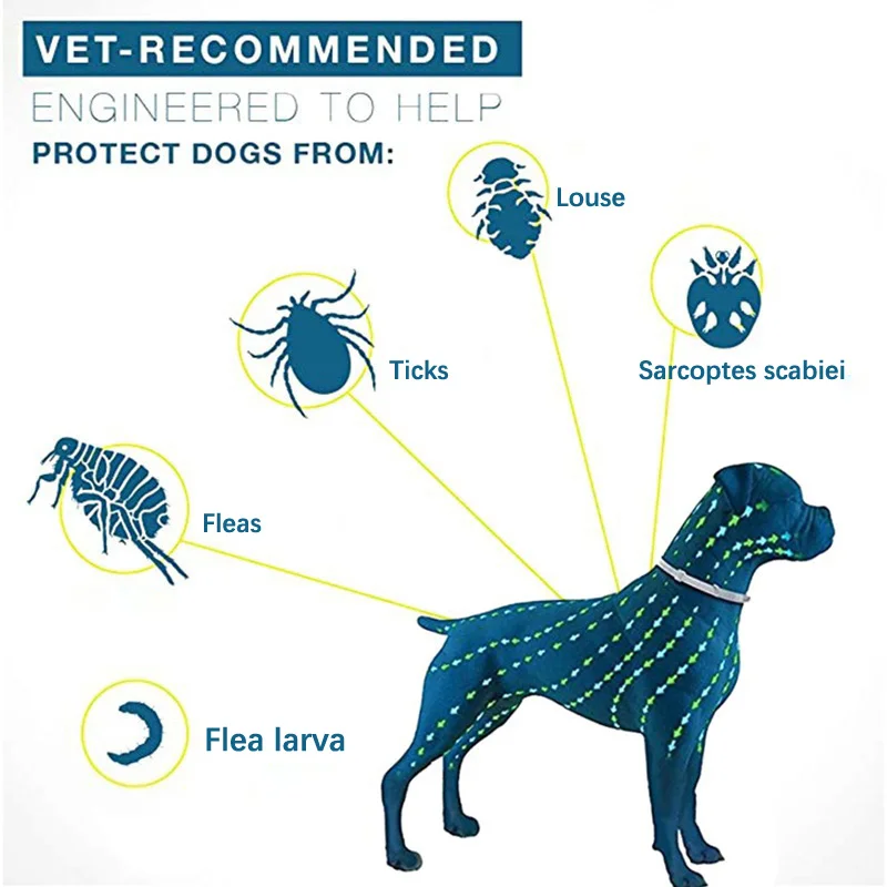 8 Months Protection Repel Flea & Tick Prevention Dog Collars Adjustable Cat Collar Water Resistance Pets Accessories