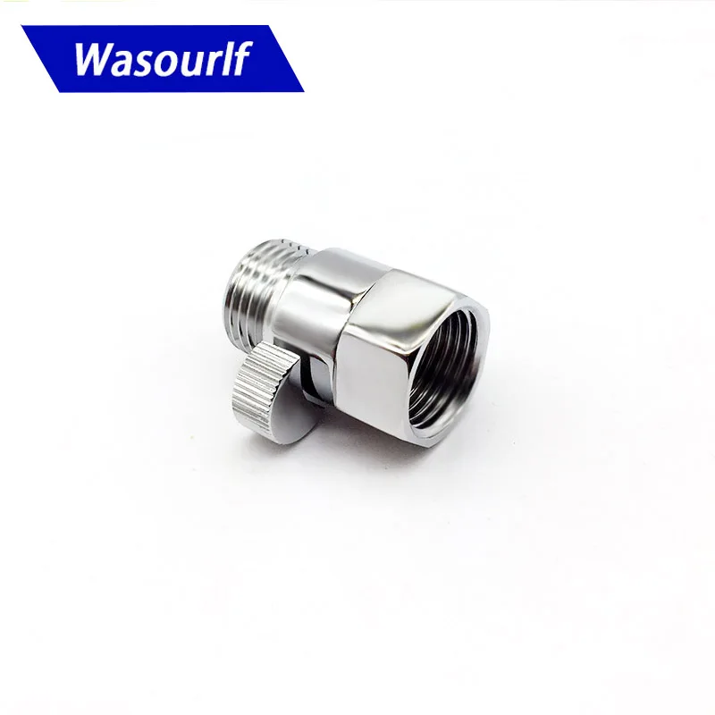 WASOURLF G1/2 Shower Control Stop Water Valve Button Hand Hold Shower Head Switch Adjustable Brass Chrome Lock Bath Accessories