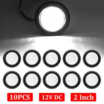 

Truck Side marker lights Trailer White Side Marker Clearance Light Sealed 2\"