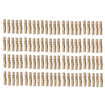 

New 100Pcs Brass Concealed Barrel Hinges Jewelry Wood Boxes Cabinet Invisible Furniture Hinge 4X20mm