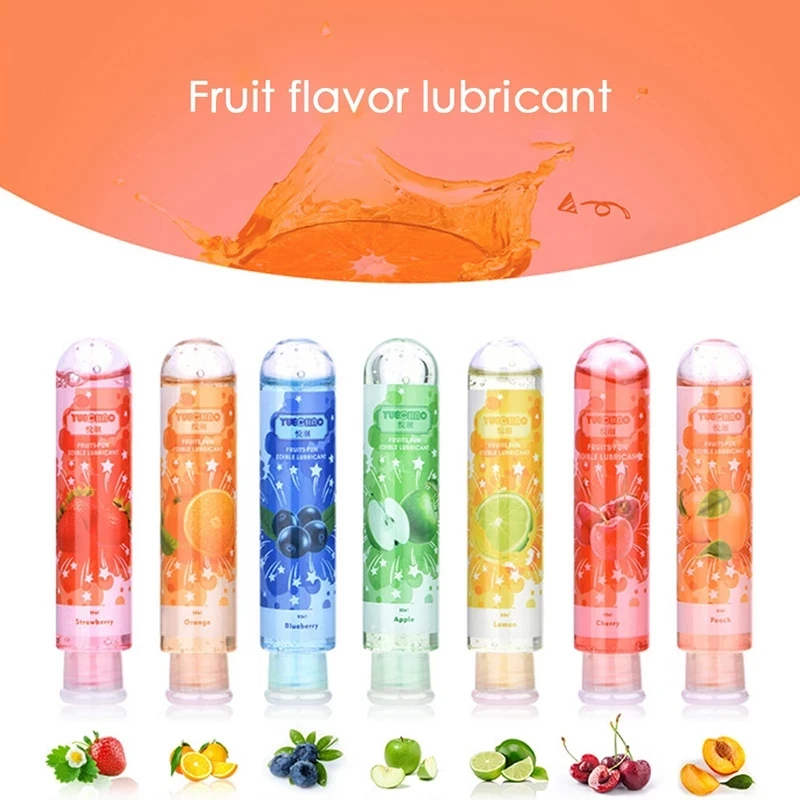 Fruit Flavor Lubrication Oil Anal Plug Strawberry Lubricant Water Based Vagina Sex Toys Couple Oral Gel