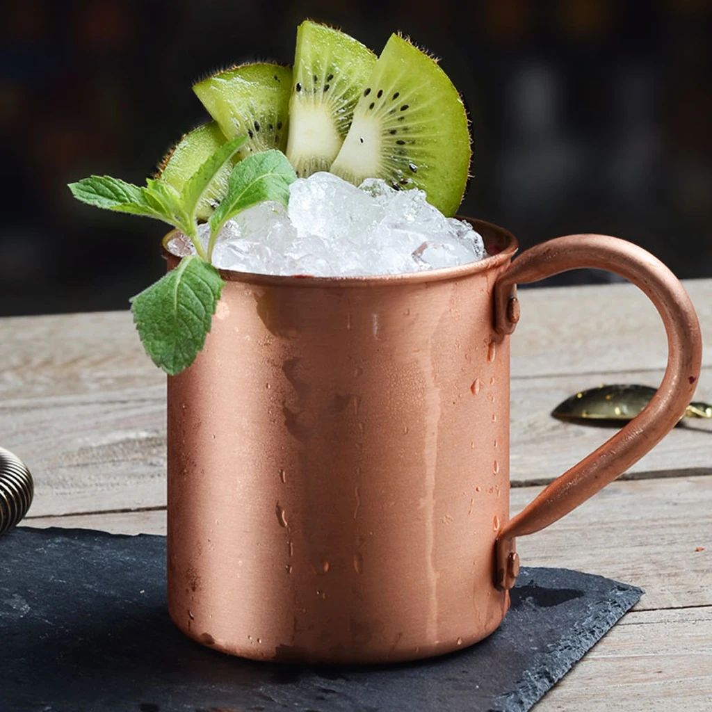 STAINLESS STEEL WITH COPPER PLATED MOSCOW MULE CUP MUG Hammered 5 Types