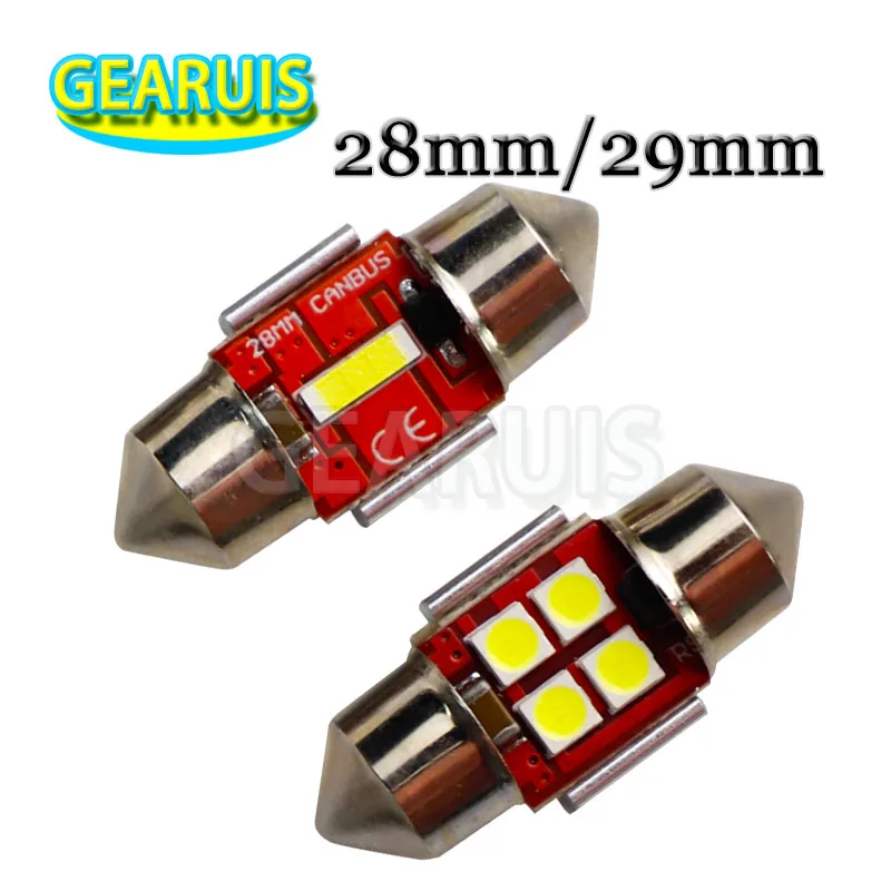 10 шт. c5w led CANBUS C10W лампа гирлянда 28 мм 29 3030 4 SMD 1860 чипы 3 Вт 2 16 купольная для чтения