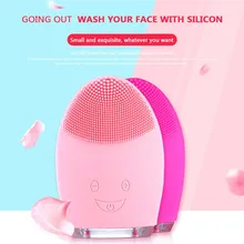 Электрический силиконовый Очищающая щетка для лица Водонепроницаемый лицо поры глубокий очиститель мертвой кожи скруббер звук волна Массажер для лица Exfoli