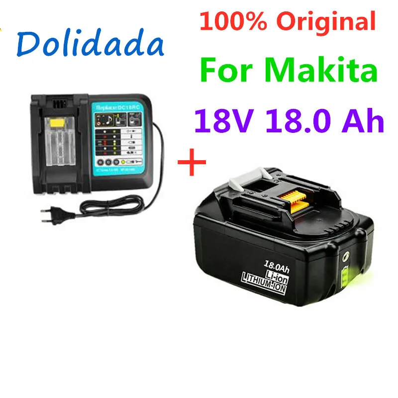 100% Оригинальный 18V1 8Ah Аккумулятор 18000 мА/ч литий-ионный аккумулятор сменный