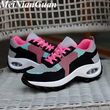 

Round Toe Women Sport Sneaker Low Top Gym Shoes Women Breathing Running Shoes Woman Walking Shoes Women's Summer Sports Shoes I8