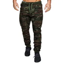 SAGACE Fashion Camo Men Pants Fitness Casual Elastic Pants men Bodybuilding Clothing Navy Military Sweatpants Joggers PantsA1118