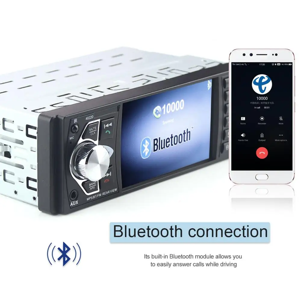 Авторадио 1 Din автомобильное радио Bluetooth oto teypleri камера заднего вида 4022d тюнер estereo