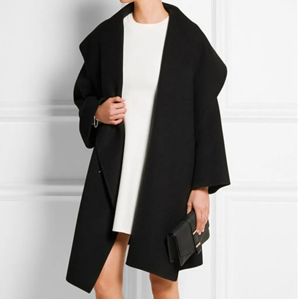 Женское пальто-Тренч большого размера из смеси кашемира и шерсти с поясом, верхняя одежда, куртка abrigos mujer invierno, высококачественное повседневное пальто