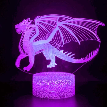 

16 Color Touch with Remote Control Crack Base 3D Night Light LED Night Lights LED Table Desk Lamp Kids Xmas Gift Home Decoration