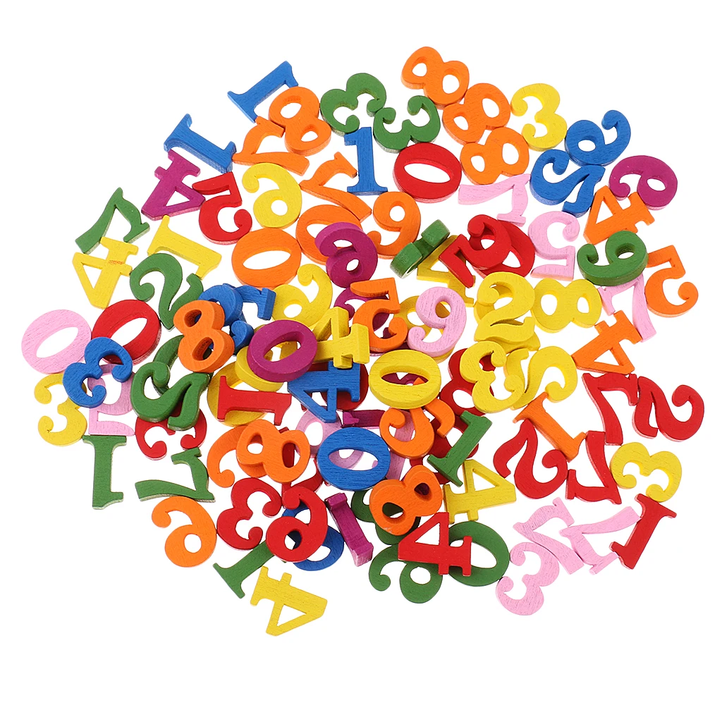 100pcs Colorful Small Wooden Numbers Wood Crafts For Kids Preschool Math Learning Kids Toys Baby Education Toy 100pcs Colorful Small Wooden Numbers Wood Crafts For Kids Preschool Math Learning Kids Toys Baby Education Toy