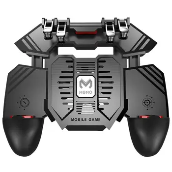 

2020 Hot Sensitive Mobile Gamepad With Phone Cooler Fan 4000mAh Game Controller Grip 6 Finger TriggerJoystick For PUBG