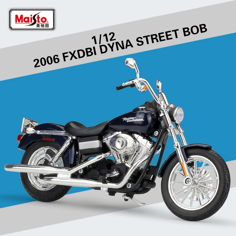 1:12 Maisto 2006 FXDBI Dyna Street Bob металлическая литая под давлением мотоциклетная Коллекционная модель мотоцикл