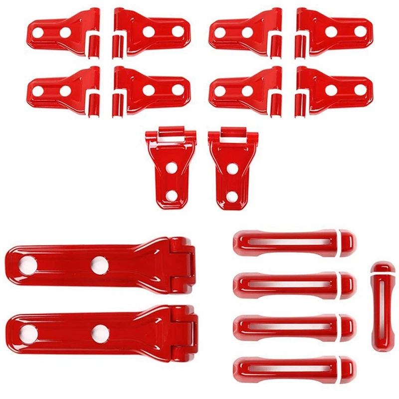

Tailgate Door Handle Cover Door Hinge Cover Hood Hinge Cover Spare Tire Hinge Cover for 2018 Jeep Wrangler JL Accessories 4 Door
