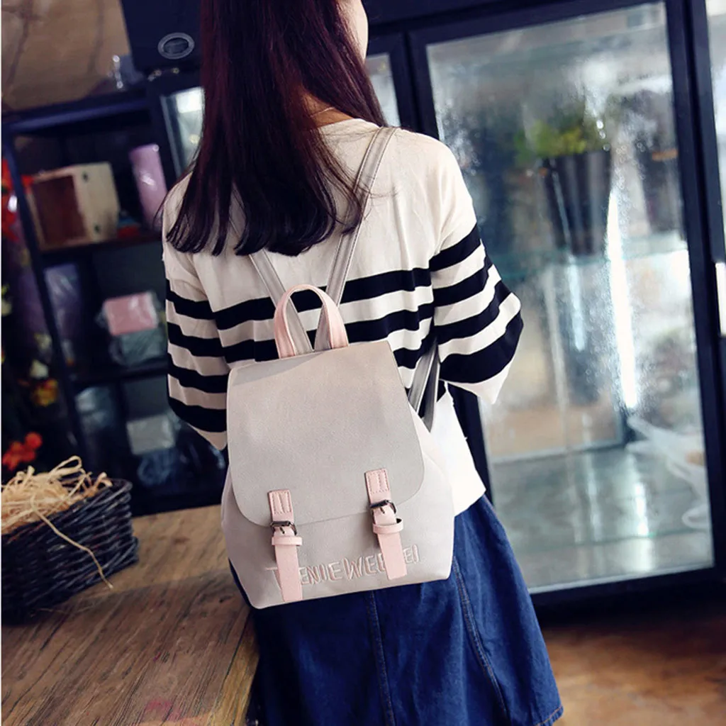5# female genuine bag Women Fashion Wild Bag Student Leisure Backpack Travel Bag Shoulder Bags mochilas mujer