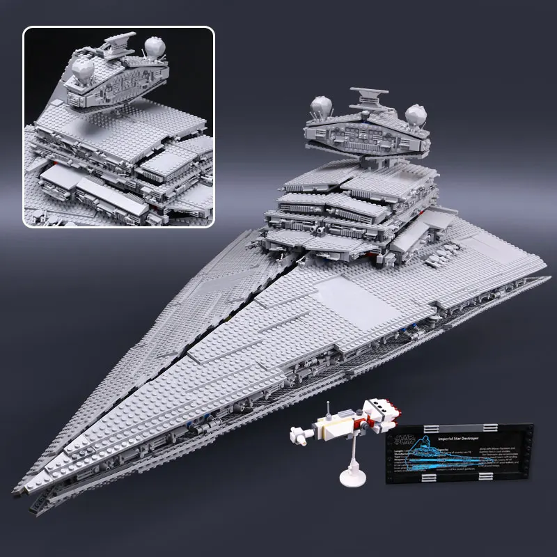 

05027 Star Wars Emperor Starship Destroyer Model Building Blocks Bricks Compatible with Legoinglys 10030 75252 Kid Toys