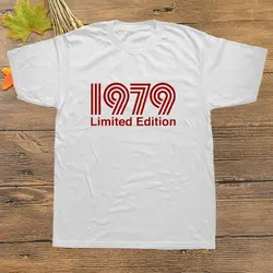 Новинка 1979 Ограниченная серия крутая футболка с красным текстом Мужская модная футболка с коротким рукавом забавные мужские топы с