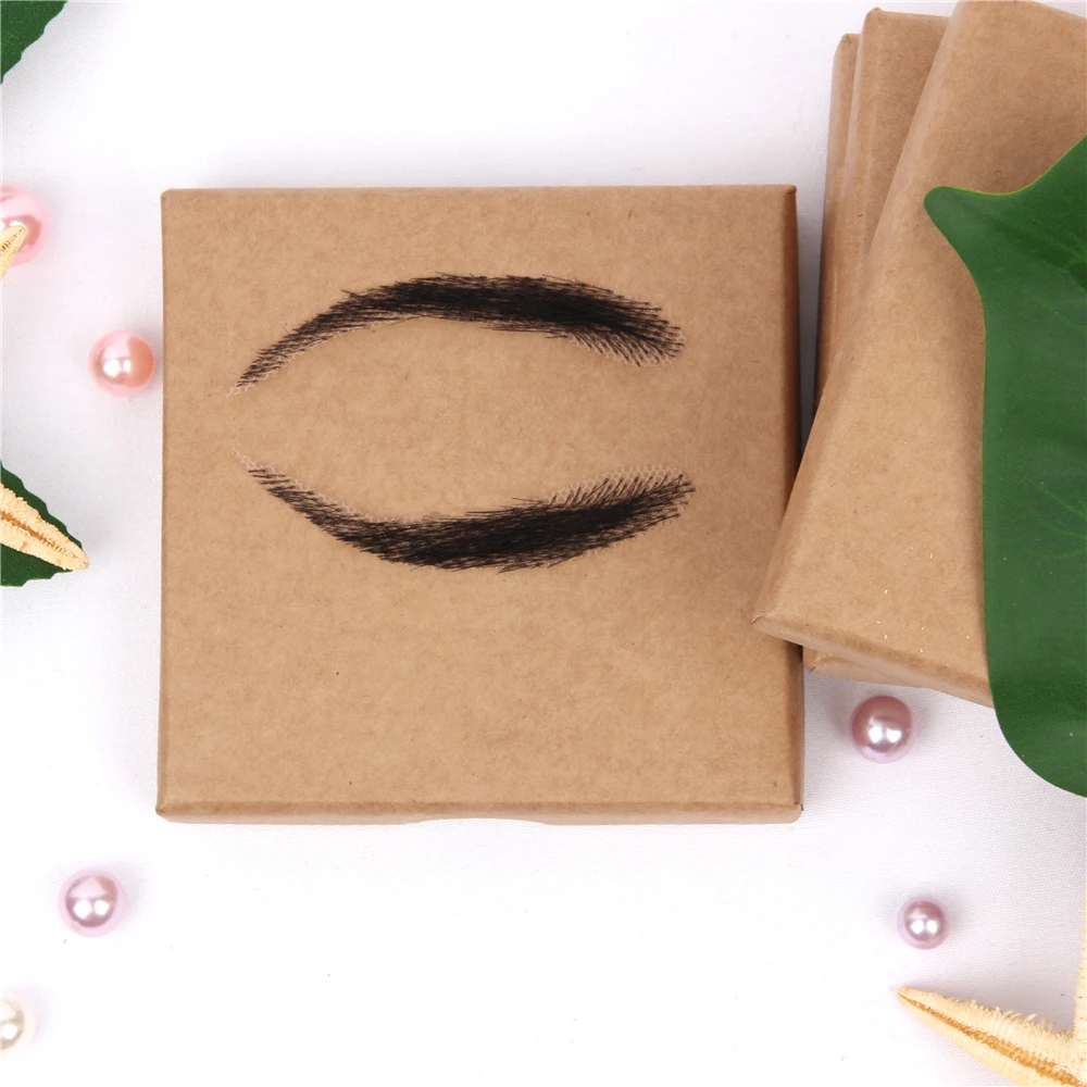 

AIYEE Wave Style Eyebows Jolie Style Fake Eyebrows For Women Lace Human Hair Fake Eyebrows Artificial Weaving Eyebrow Wigs