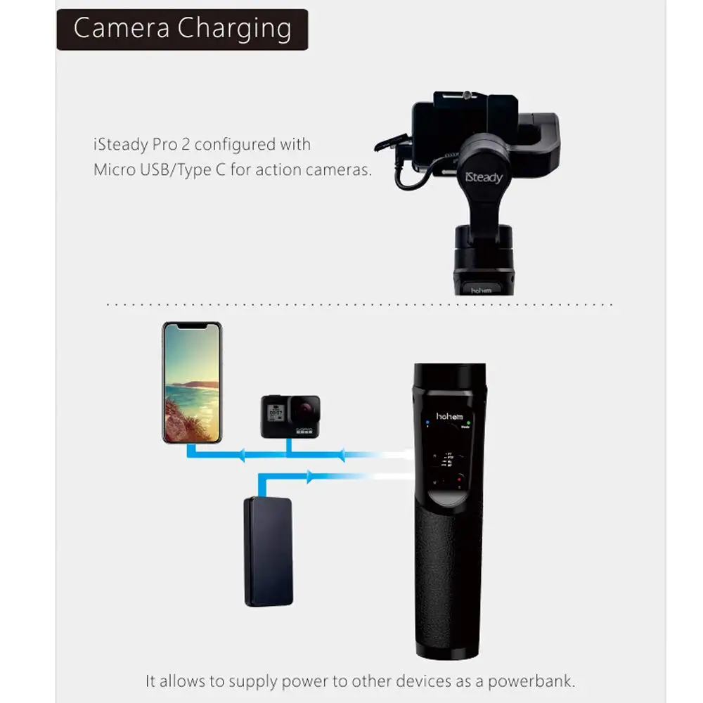 Feiyu Tech g 6 plus Gimbal para actioncams smartphone cámara compacta cámara del sistema g6