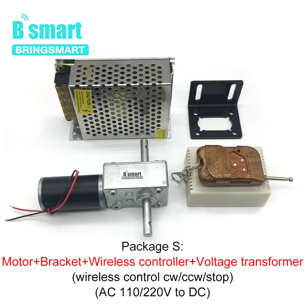 Bringsmart 33 мм двойной вал 5840 31zy DC червь мотор редуктор 12 в 24 470 об/мин