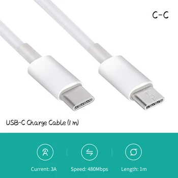 

1m Type-C Male to Type-C Male Syncing Charging Cable C-C Cable Compatible for Type-C Mobie Phones Notebooks Cables DJA88