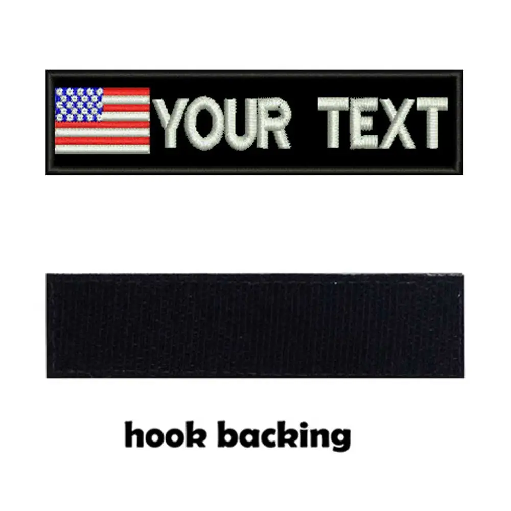 white velcro Пользовательские флаг США армии военные имя патчи персонализированные железные на крючок подложки - Цвет: white velcro