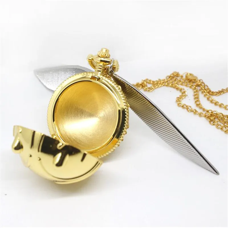 Hot New Movie Magic Academy Necklace Golden Snitch Key Chain Cosplay Props Metal Accessory Necklace Keychain Christmas Gift - Цвет: Necklace