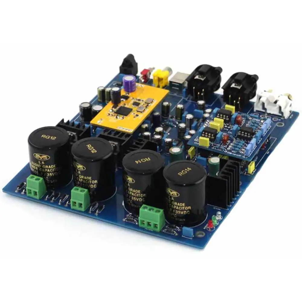 DSD1796 NE5532 4 × 10000 мкФ двойной ДЕШИФРАТОР чипа доска с XMOS U8 Дочерняя плата YJ0092