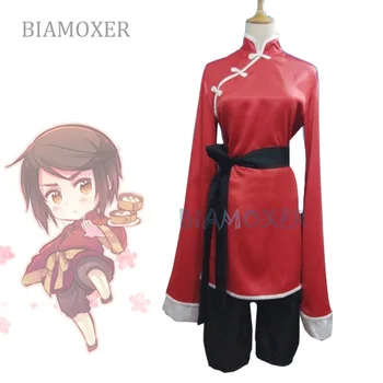 

APH Axis Powers Hetalia China Hongkong Cosplay Costume Tang Suit top pants belt cos anime Hetalia