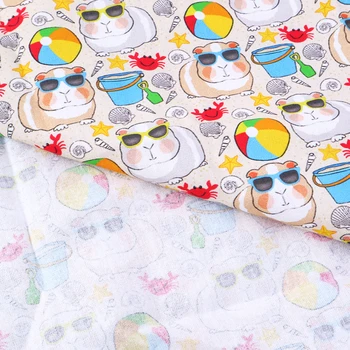 

50*140cm Animal Textile 100% Cotton Christmas Fabric Patchwork for Dress Making Puppet,c10084