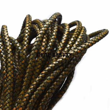 

2m/lot approx 6mm distressed Genuine Leather Cord For DIY Bracelet Jewelry Making Findings Round Leather Rope rela leather cords