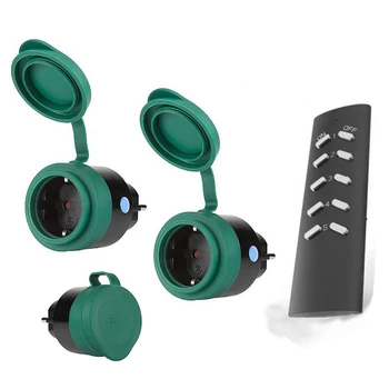 

mini IP44 16A 3680W EU Plug 3pcs Pack Wireless Remote Control Switches Socket Power Outlets Electrical Plugs Adaptor with Remote