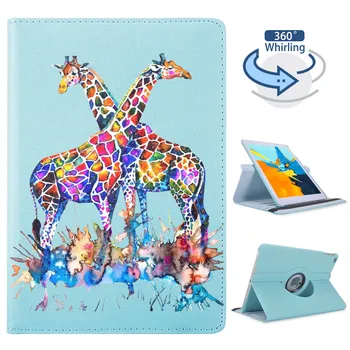 

Colorful Giraffe 360° Rotating Leather Stand Case For iPad Mini 1 2 3 Tablet Cover Protective For 2020 iPad Pro 11 Funda Air 1 2