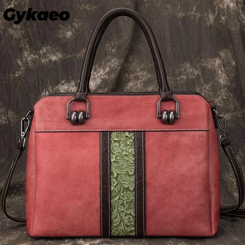 

Handmade Women Tote Bag 2024 Summer Large Capacity Genuine Leather Handbag Vintage Cowhide Female Shoulder Bags Sac A Main Femme