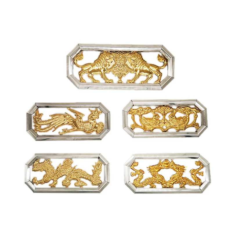 

Stainless Steel Doors And Windows Stairs Fence Protection Decorating Accessories Dragon & Phoenix Lion Mandarin Duck Golden Lion