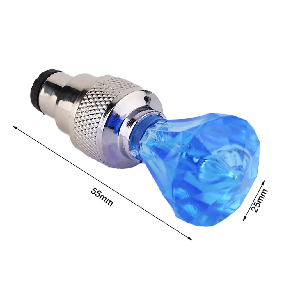 2 шт. светящиеся колпачки &quotАлмаз&quot на ниппель для автомобиля мотоцикла скутера